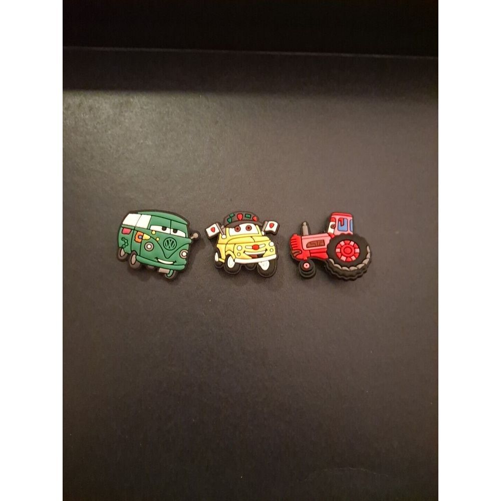 Lot Of 3 Disney Cars Themed Croc Charm Jibz